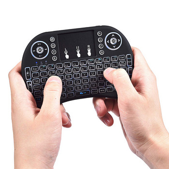 Rii i8 Mini Keyboard 2.4G Dual Modes Handheld Fingerboard Backlit Touchpad Τηλεχειριστήριο για TV Box PC