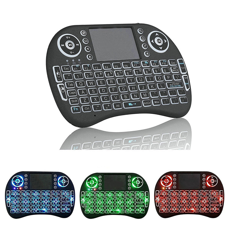 Rii i8 Mini Keyboard 2.4G Dual Modes Handheld Fingerboard Backlit Touchpad Τηλεχειριστήριο για TV Box PC