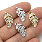 10 bucăți de frunze de cristal placate cu aur pandantiv pentru realizarea de bijuterii, cercei, brățări, colier, accesorii, descoperiri de bricolaj