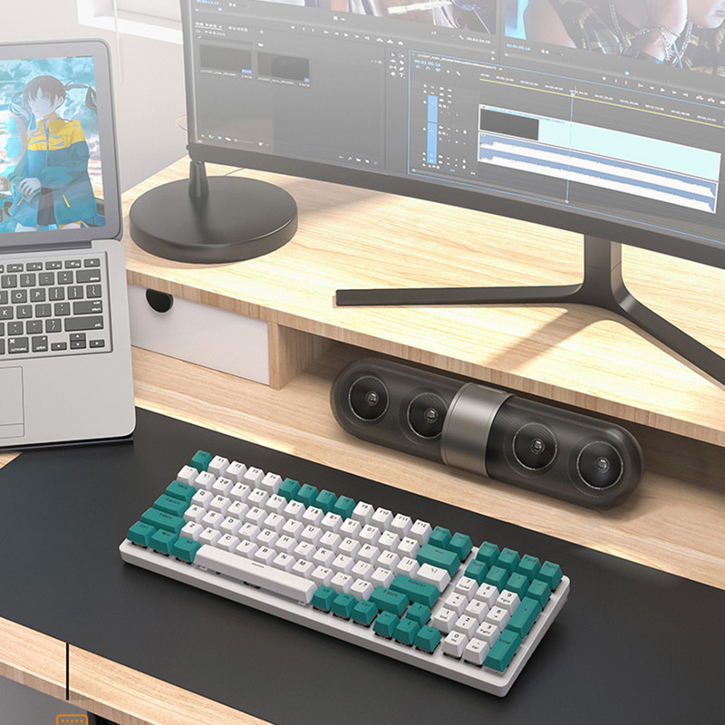 K6 juhtmega mehaaniline mänguklaviatuur 100 klahviga RGB mänguri mehaaniline klaviatuur Kuumvahetusega kolme režiimiga C-tüüpi 2,4G mänguklaviatuur