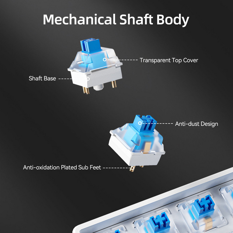 Mehanička tipkovnica 63 tipke Tipkovnica s RGB pozadinskim osvjetljenjem USB Žičana zelena/crvena osovina Kompaktna tipkovnica za igre Ergonomska tipkovnica za igre