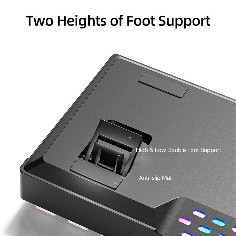 Mehanička tipkovnica 63 tipke Tipkovnica s RGB pozadinskim osvjetljenjem USB Žičana zelena/crvena osovina Kompaktna tipkovnica za igre Ergonomska tipkovnica za igre