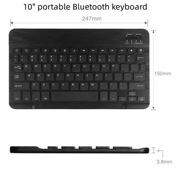 RGB Bluetooth клавиатура Безжична клавиатура Bluetooth мини испанска клавиатура RGB подсветка акумулаторна за ipad телефон таблет