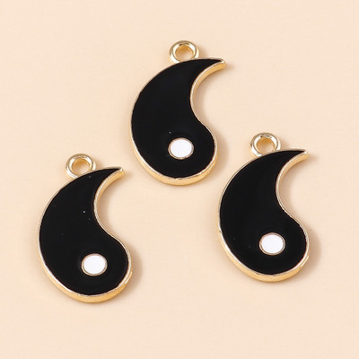 10 τμχ 18*21 χιλιοστά σμάλτο Kung Fu Tai Chi Charms Κρεμαστά για κολιέ Σκουλαρίκια DIY Making Yin Yang Charms Handmade Jewelry Findings