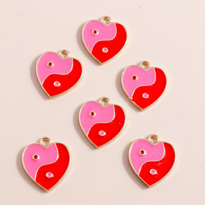 10 τμχ 18*21 χιλιοστά σμάλτο Kung Fu Tai Chi Charms Κρεμαστά για κολιέ Σκουλαρίκια DIY Making Yin Yang Charms Handmade Jewelry Findings