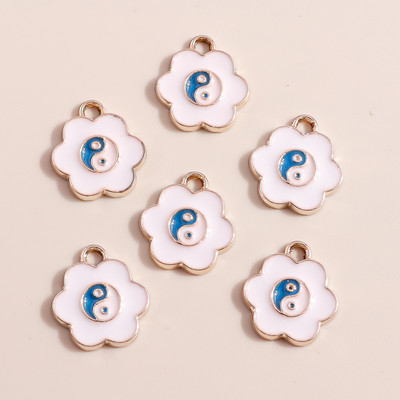 10 τμχ 18*21 χιλιοστά σμάλτο Kung Fu Tai Chi Charms Κρεμαστά για κολιέ Σκουλαρίκια DIY Making Yin Yang Charms Handmade Jewelry Findings