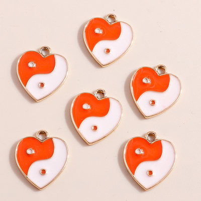 10 τμχ 18*21 χιλιοστά σμάλτο Kung Fu Tai Chi Charms Κρεμαστά για κολιέ Σκουλαρίκια DIY Making Yin Yang Charms Handmade Jewelry Findings