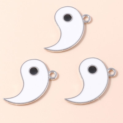 10 τμχ 18*21 χιλιοστά σμάλτο Kung Fu Tai Chi Charms Κρεμαστά για κολιέ Σκουλαρίκια DIY Making Yin Yang Charms Handmade Jewelry Findings