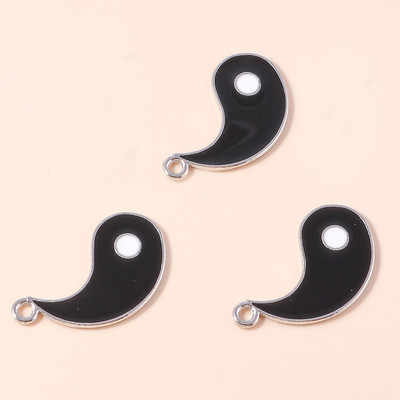 10 τμχ 18*21 χιλιοστά σμάλτο Kung Fu Tai Chi Charms Κρεμαστά για κολιέ Σκουλαρίκια DIY Making Yin Yang Charms Handmade Jewelry Findings