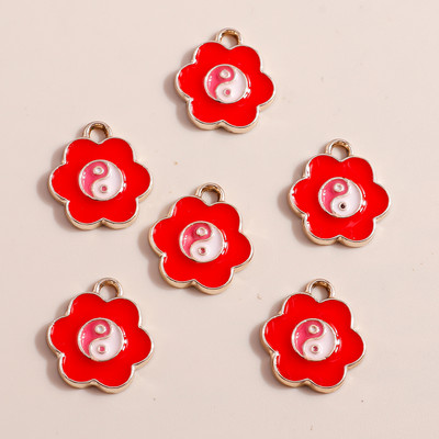 10 τμχ 18*21 χιλιοστά σμάλτο Kung Fu Tai Chi Charms Κρεμαστά για κολιέ Σκουλαρίκια DIY Making Yin Yang Charms Handmade Jewelry Findings