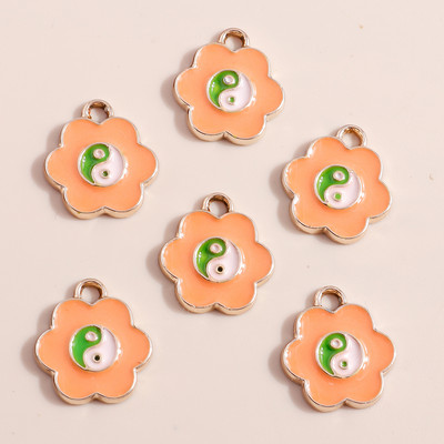 10 τμχ 18*21 χιλιοστά σμάλτο Kung Fu Tai Chi Charms Κρεμαστά για κολιέ Σκουλαρίκια DIY Making Yin Yang Charms Handmade Jewelry Findings