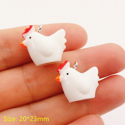 10 buc. Familie de animale Panda Albină Oaie Vaca Pui Porc Iepure Brelocuri din rășină Pandantiv Fit Cercei DIY Accesorii pentru realizarea de bijuterii