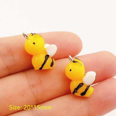 10 buc. Familie de animale Panda Albină Oaie Vaca Pui Porc Iepure Brelocuri din rășină Pandantiv Fit Cercei DIY Accesorii pentru realizarea de bijuterii