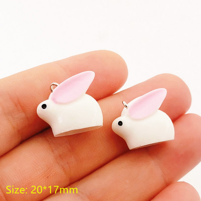 10 buc. Familie de animale Panda Albină Oaie Vaca Pui Porc Iepure Brelocuri din rășină Pandantiv Fit Cercei DIY Accesorii pentru realizarea de bijuterii