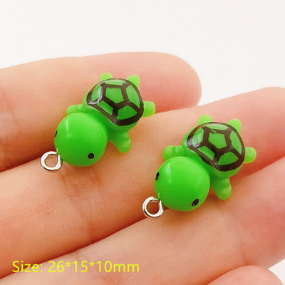 10 buc. Familie de animale Panda Albină Oaie Vaca Pui Porc Iepure Brelocuri din rășină Pandantiv Fit Cercei DIY Accesorii pentru realizarea de bijuterii