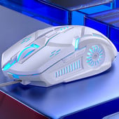 Mouse cu fir pentru jocuri cu laser Mouse 6D cu 4 viteze DPI Iluminare de fundal RGB Ergonomie Mouse pentru jocuri Mute Mouse optice de birou pentru computer laptop