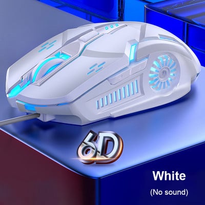 Mouse cu fir pentru jocuri cu laser Mouse 6D cu 4 viteze DPI Iluminare de fundal RGB Ergonomie Mouse pentru jocuri Mute Mouse optice de birou pentru computer laptop