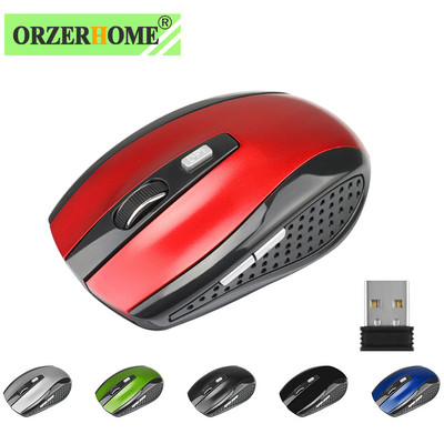 ORZERHOME 2,4 GHz-es vezeték nélküli egér, állítható DPI játékhoz, 6 gombos optikai egerek USB vevővel számítógépes PC-tartozékokhoz