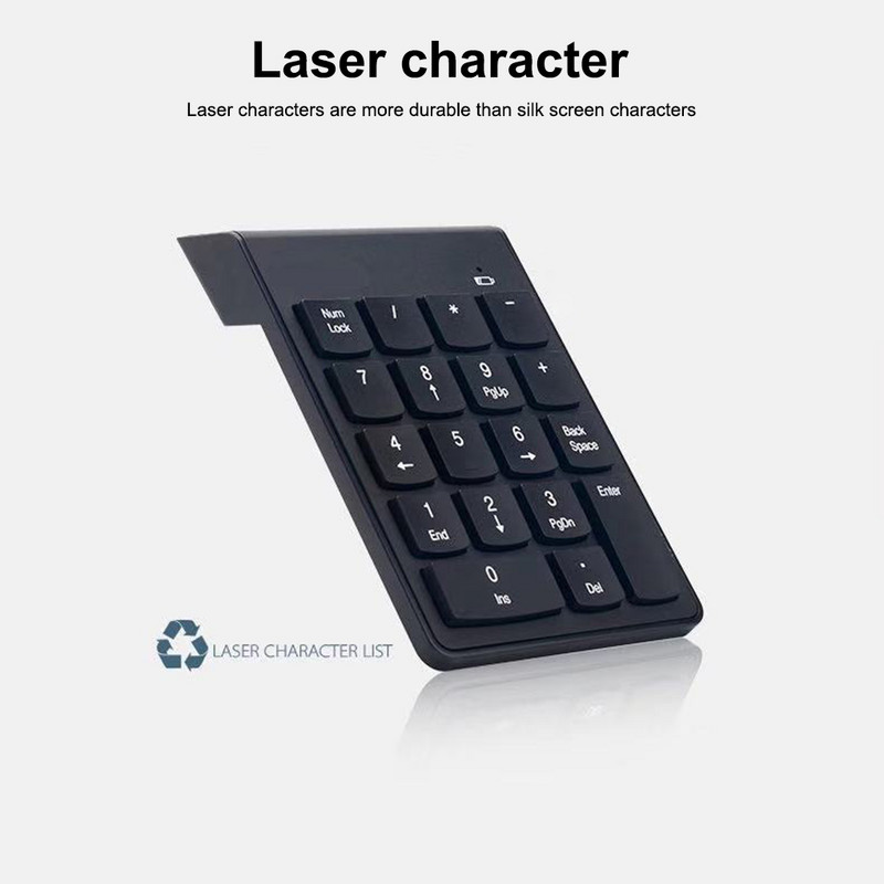 Bežična tipkovnica Donja tipkovnica Jednostavna za nošenje Neklizajuća podloga Zaštitna žičana podloga s brojevima Podrška za brzo punjenje za mobitel