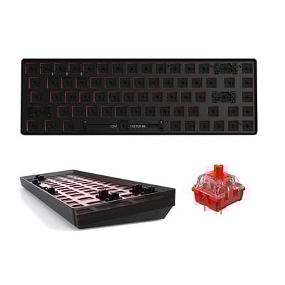 Kit tastatură mecanică personalizată GMK67, 66 + 1 taste, tastatură fără fir Bluetooth interschimbabilă la cald, structură de garnitură cu iluminare din spate RGB