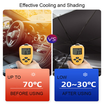 Αντηλιακό παρμπρίζ αυτοκινήτου Τύπος ομπρέλας αντηλιακό για παράθυρο αυτοκινήτου καλοκαιρινή αντηλιακή προστασία Θερμομονωτικό πανί για σκίαση αυτοκινήτου μπροστά