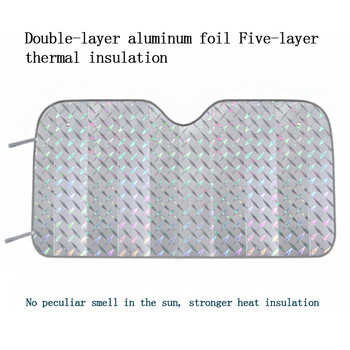 1 ΤΕΜ. Αλεξίπτωτο παρμπρίζ αυτοκινήτου Μπροστινό σκίαστρο Μπροστινό σκίαστρο Εσωτερικές ομπρέλες Πίσω παράθυρο UV Προστασία ανακλαστήρα Ασημί