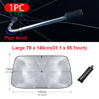 Parbriz auto Umbrelă de soare Umbrire față de mașină Umbrelă de soare Upgrade Auto Umbrelă de soare Tip de umbrelă pentru geamul mașinii Protecție solară de vară
