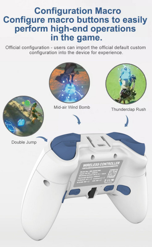 Controler de joc fără fir compatibil cu Bluetooth pentru Switch/PS4/PS3/Steam/IOS13.4+/Android (HID)/ Joystick-ul pentru gamepad Harmony OS