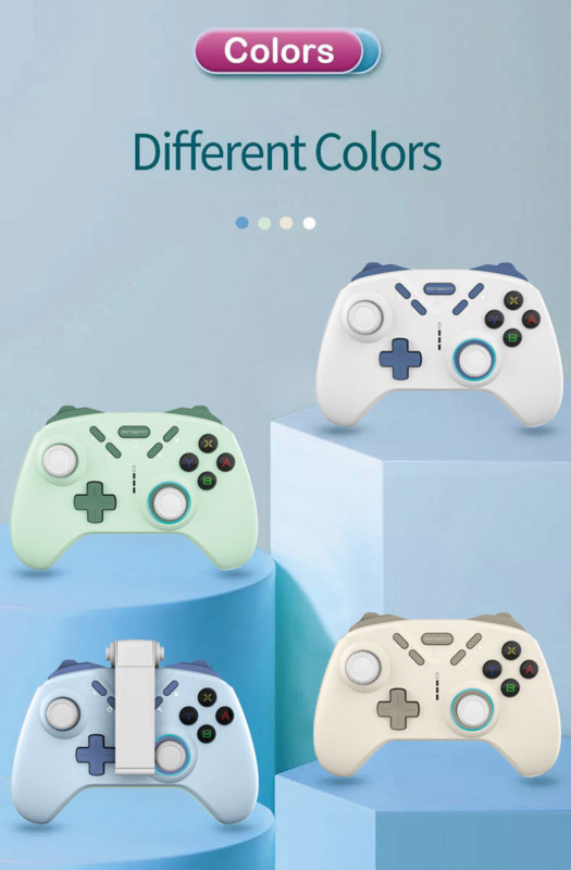 Controler de joc fără fir compatibil cu Bluetooth pentru Switch/PS4/PS3/Steam/IOS13.4+/Android (HID)/ Joystick-ul pentru gamepad Harmony OS