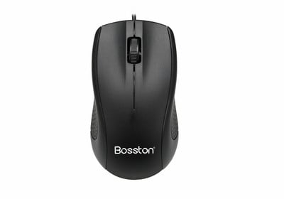 Mouse-uri optici M10 Mouse 3D cu fir pentru laptop Culoare neagră Marca BOSSTON Port USB stoc