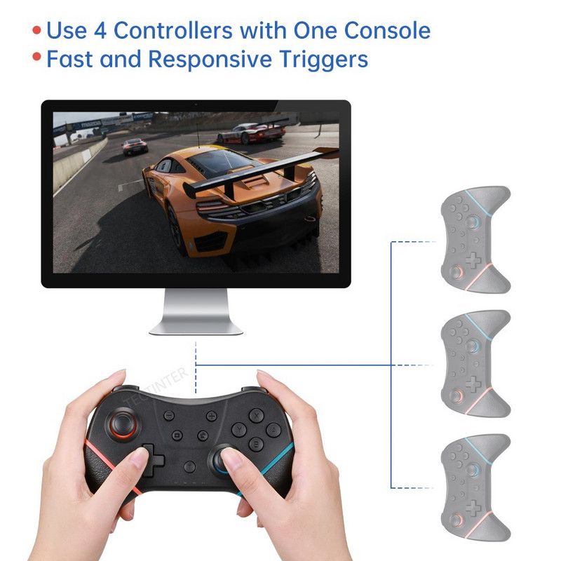 Bluetooth Gamepad Kompatibilna Nintendo Switch Pro NS konzola WirelessGamepad USB joystick Kontroler Kompatibilna NS Switch konzola