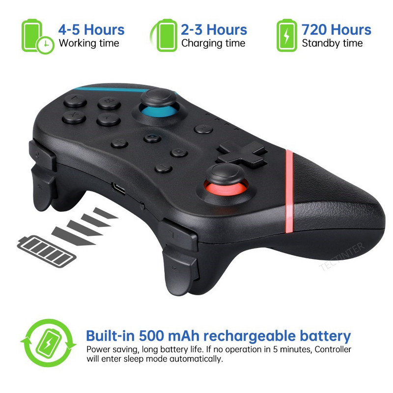 Bluetooth Gamepad Kompatibilna Nintendo Switch Pro NS konzola WirelessGamepad USB joystick Kontroler Kompatibilna NS Switch konzola