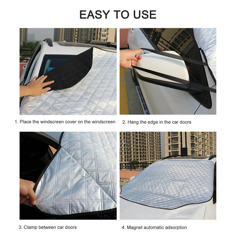 Magnetska navlaka za vjetrobransko staklo automobila Zima Led Mraz Zaštita za automobil Magnetna navlaka Zaštitna sjenila Vodootporni prednji vjetrobran W4d7