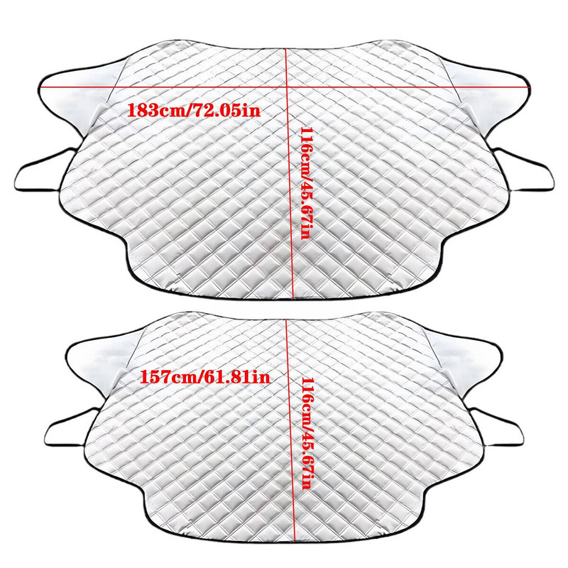 Magnetska navlaka za vjetrobransko staklo automobila Zima Led Mraz Zaštita za automobil Magnetna navlaka Zaštitna sjenila Vodootporni prednji vjetrobran W4d7