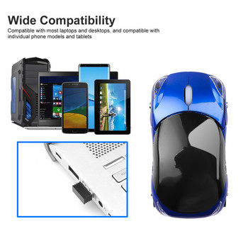 Ασύρματο οπτικό ποντίκι υπολογιστή 2,4 Ghz 1600 DPI USB Fashion Super Luxury Car Shaped Game Ποντίκια για φορητό υπολογιστή φορητό