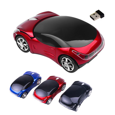 2,4 GHz belaidė optinė kompiuterio pelė 1600 DPI USB Fashion Super Prabangus automobilio formos žaidimų pelės nešiojamam kompiuteriui, nešiojamas