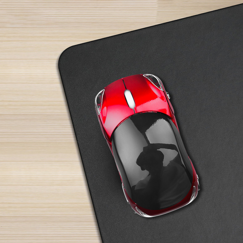 Mouse optic fără fir de 2,4 Ghz pentru computer, 1600 DPI, USB, modă, super lux, în formă de mașină, șoareci de joc pentru PC, laptop, portabil