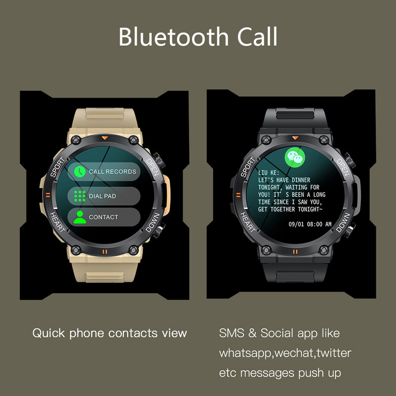 SENBONO 2023 Ceas inteligent pentru bărbați, rotund, cu ecran mare de 1,39 inci, cadran personalizat, răspuns la apel, 400 mAh, ceas inteligent pentru sport în aer liber, bărbați, femei