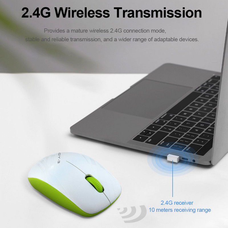 E-YOOSO E-1070 Mouse pentru jocuri fără fir USB 2.4G 3065-XY 1600 DPI Soareci optici pentru jocuri laptop ergonomic PC