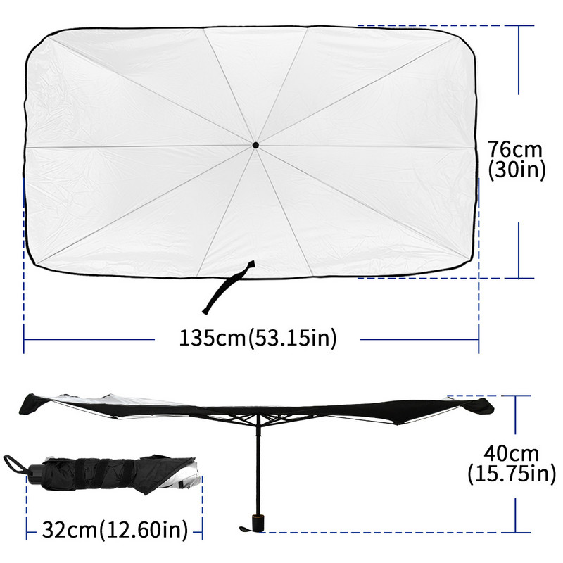 Αυτοκίνητο Sun Umbrella Shade Protection Parasol Vision Vision UV Potection For Peugeot 206 207 307 301 308 408 3008 508 Αξεσουάρ