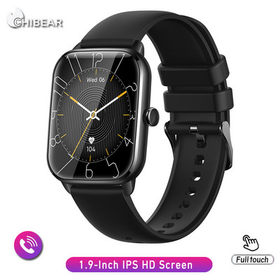 ChiBear pametni sat Muški 1.9'' Full Touch Screen Bluetooth Poziv Otkucaja srca Monitor spavanja Glasovni pomoćnik Sportski satovi Muškarci Žene