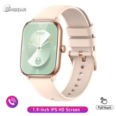 ChiBear pametni sat Muški 1.9'' Full Touch Screen Bluetooth Poziv Otkucaja srca Monitor spavanja Glasovni pomoćnik Sportski satovi Muškarci Žene