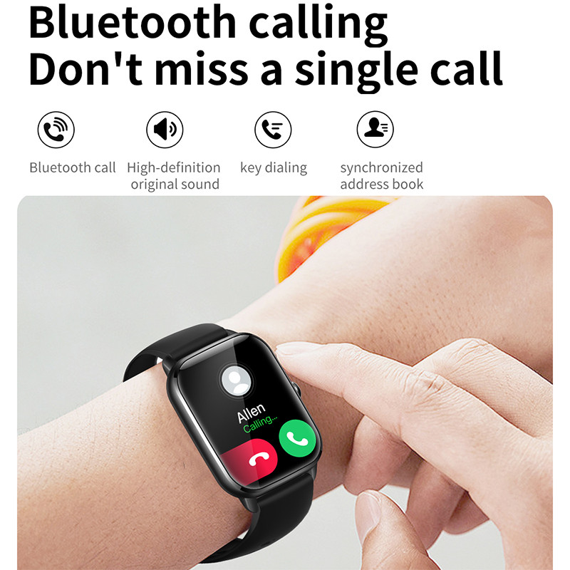 ChiBear pametni sat Muški 1.9'' Full Touch Screen Bluetooth Poziv Otkucaja srca Monitor spavanja Glasovni pomoćnik Sportski satovi Muškarci Žene