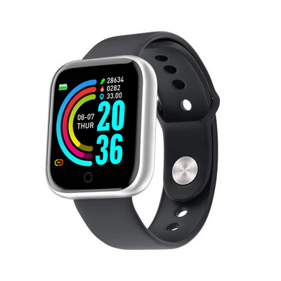 Έξυπνο ρολόι Y68 D20 Pro Bluetooth Fitness Tracker Αθλητικό ρολόι Μόνιτορ καρδιακού παλμού Έξυπνο βραχιόλι για Android IOS
