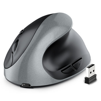 Ергономична вертикална 2.4G безжична мишка за дясна компютърна мишка за игри Настолна изправена геймърска мишка 1600DPI за компютър лаптоп Офис
