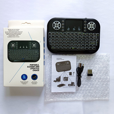 Ασύρματο πληκτρολόγιο A8 Επαναφορτιζόμενο εργονομικό ασύρματο αφής τηλεχειριστήριο, ποντίκι Air, για επιτραπέζιο υπολογιστή αφής Smart TV Box