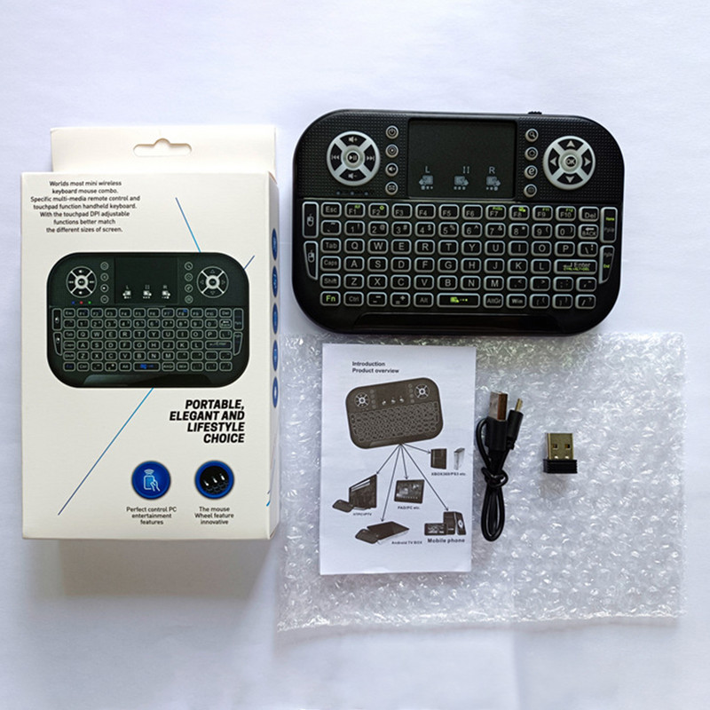 Ασύρματο πληκτρολόγιο A8 Επαναφορτιζόμενο εργονομικό ασύρματο αφής τηλεχειριστήριο, ποντίκι Air, για επιτραπέζιο υπολογιστή αφής Smart TV Box