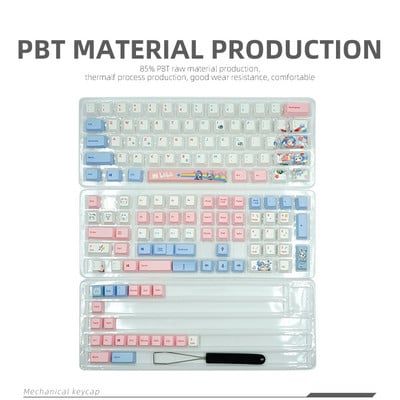 140 tipki Cherry Profile PBT Dye-Sub tipkovnice Bilibili prilagođeni set tipki pogodan je za MX Switch mehaničku tipkovnicu za igre