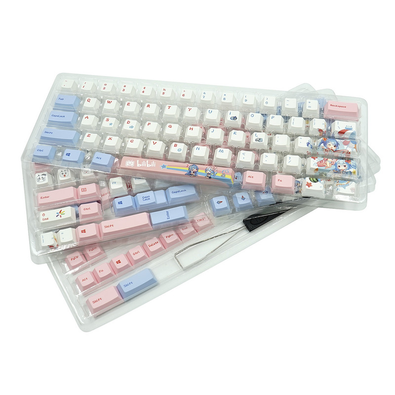 140 tipki Cherry Profile PBT Dye-Sub tipkovnice Bilibili prilagođeni set tipki pogodan je za MX Switch mehaničku tipkovnicu za igre
