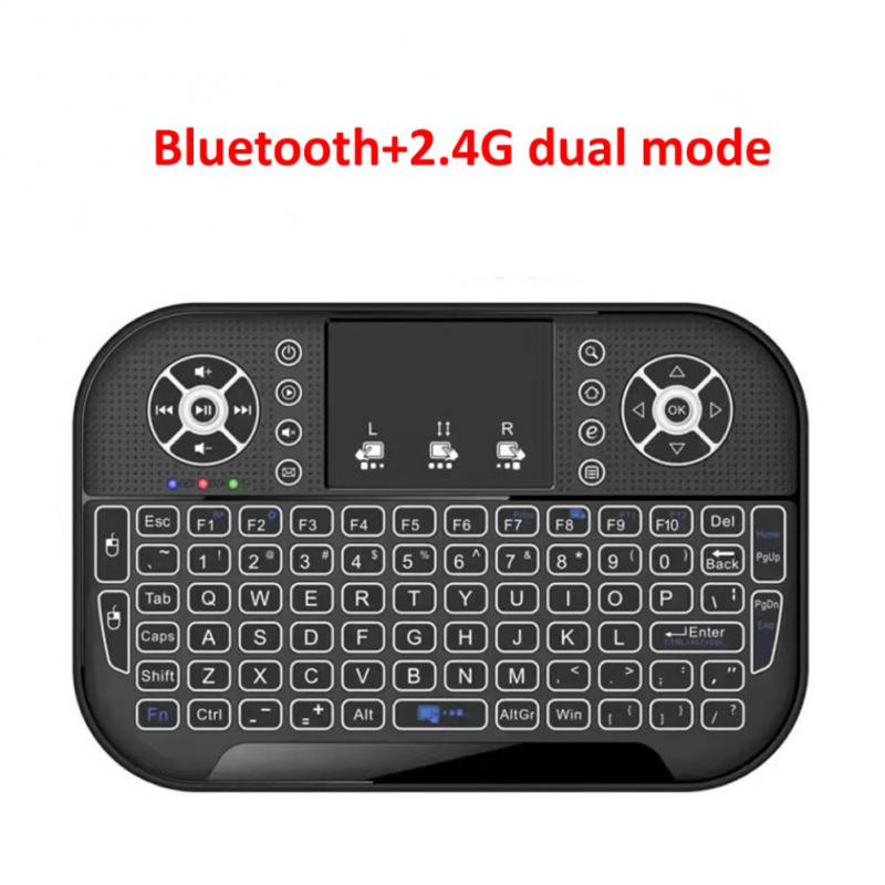 A8 Mini Bluetooth billentyűzet 2,4 GHz-es kettős módú kézi fogólap háttérvilágítású egér érintőpad távirányító Windows Androidhoz